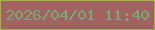 文字の大きさ：4、枠の色：9eb744、背景の色：a26162、文字の色：77ab6f 無料ブログパーツのブログ時計
