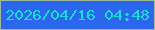 文字の大きさ：1、枠の色：9eb8a0、背景の色：2a67ec、文字の色：1dddd7 無料ブログパーツのブログ時計