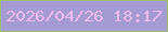 文字の大きさ：3、枠の色：9ebd72、背景の色：a49bd3、文字の色：edbbee 無料ブログパーツのブログ時計