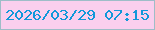 文字の大きさ：5、枠の色：9ebdc8、背景の色：facfee、文字の色：1198da 無料ブログパーツのブログ時計