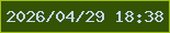 文字の大きさ：5、枠の色：9ebf15、背景の色：345305、文字の色：c6d8ed 無料ブログパーツのブログ時計
