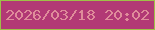 文字の大きさ：5、枠の色：9ec048、背景の色：b23975、文字の色：df8c9a 無料ブログパーツのブログ時計