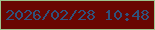 文字の大きさ：2、枠の色：9ec48d、背景の色：690602、文字の色：2f527c 無料ブログパーツのブログ時計