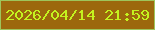 文字の大きさ：5、枠の色：9ec55b、背景の色：9c680d、文字の色：c4f31f 無料ブログパーツのブログ時計