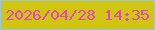 文字の大きさ：3、枠の色：9ec5da、背景の色：d0c610、文字の色：e645bf 無料ブログパーツのブログ時計
