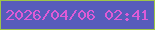 文字の大きさ：5、枠の色：9ec648、背景の色：575cbb、文字の色：de5bd6 無料ブログパーツのブログ時計