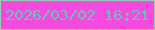 文字の大きさ：5、枠の色：9ec8b7、背景の色：f44bde、文字の色：68c3b8 無料ブログパーツのブログ時計