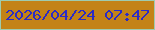 文字の大きさ：1、枠の色：9eccaf、背景の色：c38317、文字の色：2b2bc6 無料ブログパーツのブログ時計