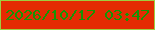 文字の大きさ：1、枠の色：9ece40、背景の色：e42b02、文字の色：179405 無料ブログパーツのブログ時計