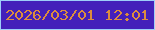 文字の大きさ：2、枠の色：9ecef8、背景の色：4420ba、文字の色：dc8d3e 無料ブログパーツのブログ時計
