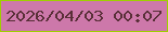 文字の大きさ：4、枠の色：9ecf00、背景の色：cd78aa、文字の色：592f38 無料ブログパーツのブログ時計