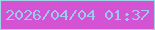 文字の大きさ：4、枠の色：9ed4e6、背景の色：d453d2、文字の色：9cc8f0 無料ブログパーツのブログ時計