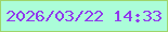 文字の大きさ：3、枠の色：9ed56a、背景の色：abfdd9、文字の色：903aed 無料ブログパーツのブログ時計