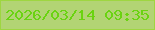 文字の大きさ：2、枠の色：9ed641、背景の色：b2d474、文字の色：6ad311 無料ブログパーツのブログ時計