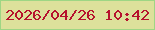 文字の大きさ：3、枠の色：9ed684、背景の色：dde19b、文字の色：b6132e 無料ブログパーツのブログ時計