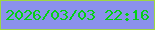 文字の大きさ：2、枠の色：9ed742、背景の色：8b91ec、文字の色：03d113 無料ブログパーツのブログ時計
