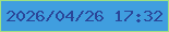 文字の大きさ：3、枠の色：9ee182、背景の色：409edf、文字の色：2a4699 無料ブログパーツのブログ時計