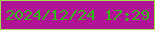 文字の大きさ：1、枠の色：9ee34d、背景の色：b01395、文字の色：32b817 無料ブログパーツのブログ時計