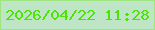 文字の大きさ：5、枠の色：9ee47f、背景の色：bfe5c7、文字の色：4be403 無料ブログパーツのブログ時計
