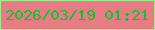 文字の大きさ：4、枠の色：9eec8f、背景の色：e87c83、文字の色：11c036 無料ブログパーツのブログ時計