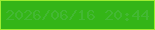 文字の大きさ：3、枠の色：9eed32、背景の色：34b517、文字の色：43b833 無料ブログパーツのブログ時計