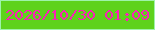 文字の大きさ：1、枠の色：9ef3aa、背景の色：5ed21c、文字の色：fa22b7 無料ブログパーツのブログ時計
