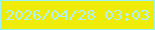 文字の大きさ：1、枠の色：9ef3f9、背景の色：eeec08、文字の色：aff2f7 無料ブログパーツのブログ時計