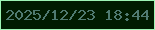 文字の大きさ：1、枠の色：9ef5b4、背景の色：011c00、文字の色：507a71 無料ブログパーツのブログ時計