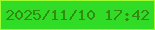 文字の大きさ：3、枠の色：9efd32、背景の色：30dc26、文字の色：308d11 無料ブログパーツのブログ時計