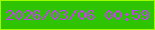 文字の大きさ：1、枠の色：9efe04、背景の色：2ec403、文字の色：c040e9 無料ブログパーツのブログ時計