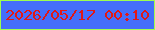 文字の大きさ：2、枠の色：9efe4f、背景の色：456efa、文字の色：e21815 無料ブログパーツのブログ時計