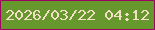 文字の大きさ：4、枠の色：9f0261、背景の色：66982d、文字の色：f2dfc6 無料ブログパーツのブログ時計