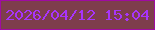 文字の大きさ：5、枠の色：9f0ba2、背景の色：7e3d4c、文字の色：a834fb 無料ブログパーツのブログ時計