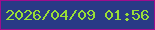 文字の大きさ：5、枠の色：9f0d8c、背景の色：293a86、文字の色：99de37 無料ブログパーツのブログ時計