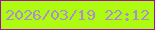 文字の大きさ：3、枠の色：9f0fac、背景の色：acfb10、文字の色：b18bd2 無料ブログパーツのブログ時計