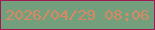 文字の大きさ：3、枠の色：9f1a53、背景の色：739f7c、文字の色：da8763 無料ブログパーツのブログ時計