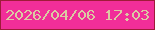 文字の大きさ：5、枠の色：9f1b39、背景の色：f12e99、文字の色：dbcaa3 無料ブログパーツのブログ時計