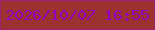 文字の大きさ：4、枠の色：9f1c79、背景の色：9b3230、文字の色：9601be 無料ブログパーツのブログ時計
