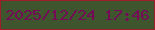 文字の大きさ：2、枠の色：9f1d2b、背景の色：3f552d、文字の色：750a56 無料ブログパーツのブログ時計