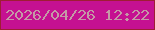 文字の大きさ：2、枠の色：9f1d34、背景の色：c51191、文字の色：c499a6 無料ブログパーツのブログ時計