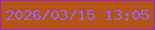 文字の大きさ：2、枠の色：9f21cf、背景の色：b35314、文字の色：9760f0 無料ブログパーツのブログ時計
