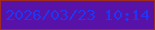 文字の大きさ：4、枠の色：9f2a1e、背景の色：5912a7、文字の色：2236f2 無料ブログパーツのブログ時計