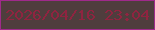 文字の大きさ：5、枠の色：9f2a8a、背景の色：4f3d3d、文字の色：8f2440 無料ブログパーツのブログ時計