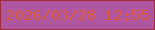 文字の大きさ：3、枠の色：9f2b3b、背景の色：af56a0、文字の色：df5b3f 無料ブログパーツのブログ時計