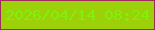 文字の大きさ：1、枠の色：9f2b60、背景の色：9cd009、文字の色：81f00c 無料ブログパーツのブログ時計