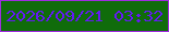 文字の大きさ：2、枠の色：9f2cdf、背景の色：106c0b、文字の色：6518f6 無料ブログパーツのブログ時計