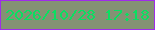 文字の大きさ：1、枠の色：9f2cea、背景の色：849274、文字の色：0adf61 無料ブログパーツのブログ時計
