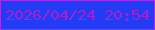 文字の大きさ：3、枠の色：9f2df4、背景の色：223bf5、文字の色：a321d1 無料ブログパーツのブログ時計