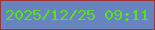文字の大きさ：5、枠の色：9f3336、背景の色：6884be、文字の色：56e416 無料ブログパーツのブログ時計