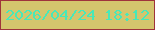 文字の大きさ：2、枠の色：9f333b、背景の色：d4c56d、文字の色：48e8b9 無料ブログパーツのブログ時計